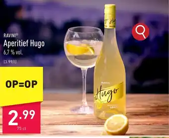 ALDI RAVINI Aperitief Hugo aanbieding