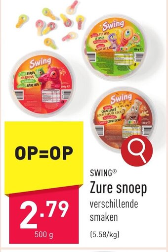ALDI Zure snoep 500 g aanbieding