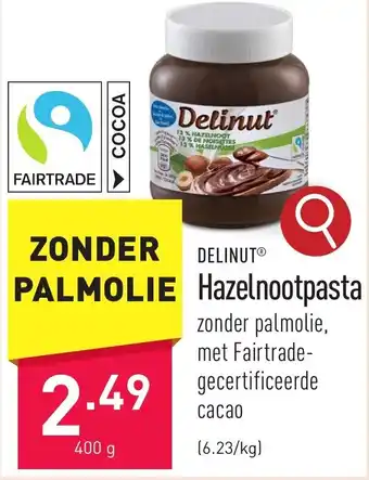 ALDI Hazelnootpasta 400 g aanbieding
