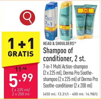 ALDI HEAD & SHOULDERS Shampoo of conditioner aanbieding