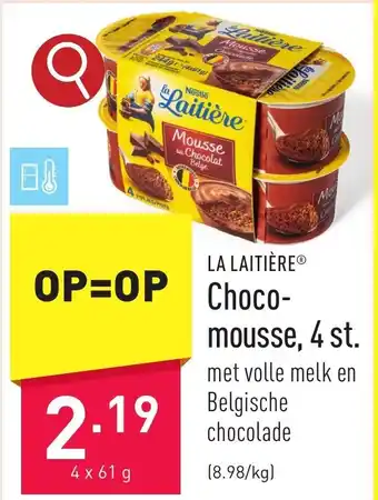 ALDI LA LAITIÈRE Choco mousse aanbieding