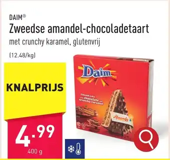 ALDI DAIM Zweedse amandel-chocoladetaart 400 g aanbieding