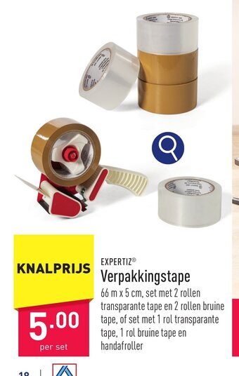ALDI EXPERTIZ Verpakkingstape aanbieding