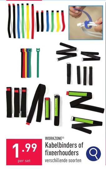 ALDI WORKZONE Kabelbinders of fixeerhouders aanbieding