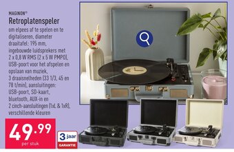 ALDI MAGINON Retroplatenspeler aanbieding