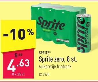 ALDI Sprite zero aanbieding