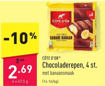 ALDI CÔTE D'OR Chocoladerepen aanbieding