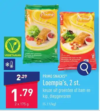 ALDI PRIMO SNACKS Loempia's aanbieding