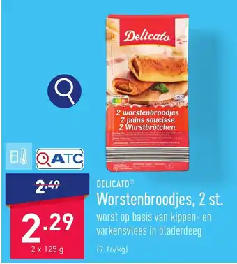 ALDI DELICATO Worstenbroodjes aanbieding
