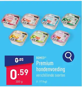 ALDI ROMEO Premium hondenvoeding 300 g aanbieding