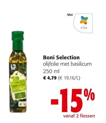 Colruyt Boni Selection olijfolie met basilicum 250 ml aanbieding