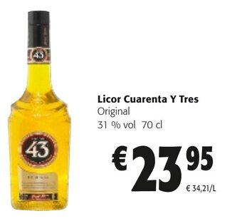 Colruyt Licor Cuarenta Y Tres Original 31 % vol 70 cl aanbieding