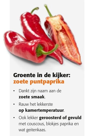 Colruyt Zoete puntpaprika aanbieding