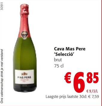 Colruyt Cava Mas Pere 'Selecció' brut 75 cl aanbieding