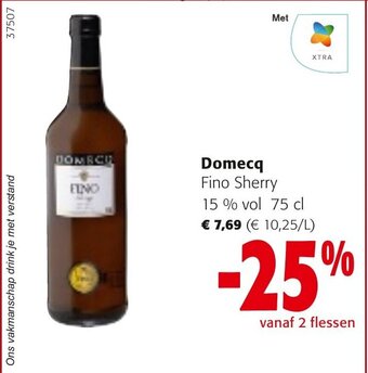 Colruyt Domecq Fino Sherry 15 % vol 75 cl aanbieding
