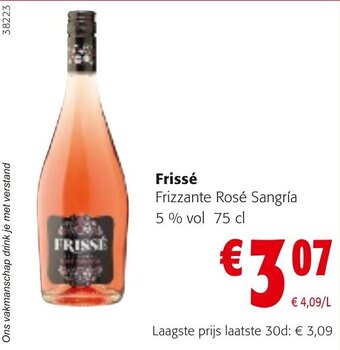 Colruyt Frissé Frizzante Rosé Sangría 5 % vol 75 cl aanbieding
