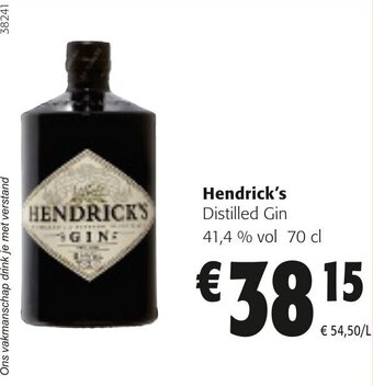 Hendrick's Distilled Gin 41,4 % vol 70 cl