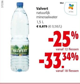Colruyt Valvert natuurlijk mineraalwater 1,5 L aanbieding
