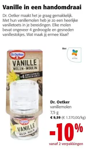 Colruyt Dr. Oetker vanillemolen 7,5 g aanbieding