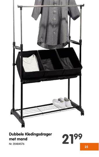 Fun Dubbele Kledingsdrager Met Mand aanbieding