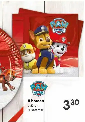Fun Paw Patrol 8 Borden 23 Cm aanbieding