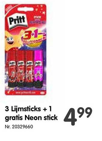 3 Lijmsticks + 1 Gratis Neon Stick