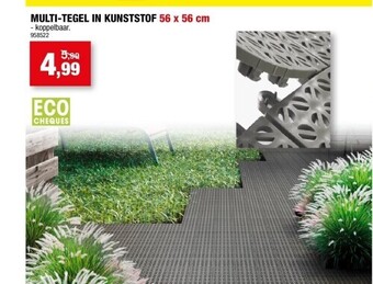 Hubo Multi-tegel in kunststof 56 x 56 cm aanbieding