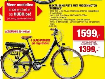 Hubo Elektrische fiets met middenmotor “minerva aanbieding