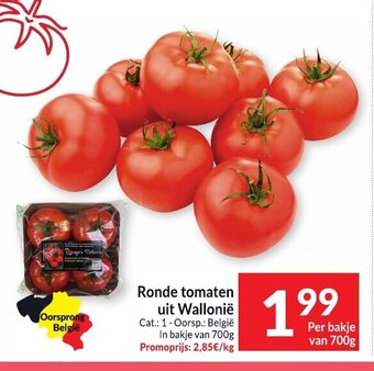 Intermarché Ronde tomaten uit Wallonië 700g aanbieding