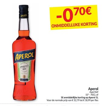 Intermarché Aperol Aperitief 11° - 70CL aanbieding