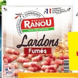 Intermarché Monique Ranou Gerookte spekreepjes 2x100g aanbieding