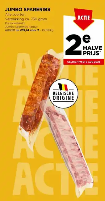 Jumbo SPARERIBS 730gram aanbieding