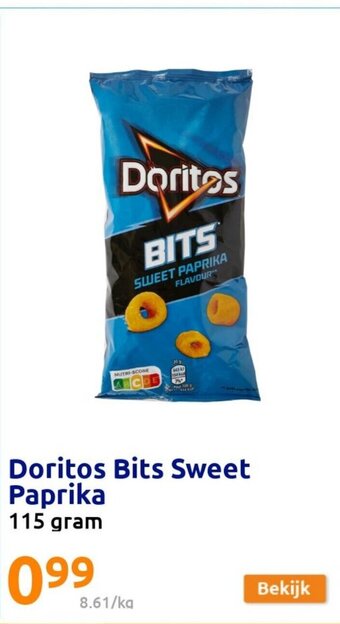 Action Doritos Bits Sweet Paprika 115 gram aanbieding