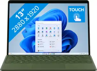 Coolblue Microsoft surface pro 9 - 13 - intel core i5 - 8gb ram/256gb ssd - forest aanbieding