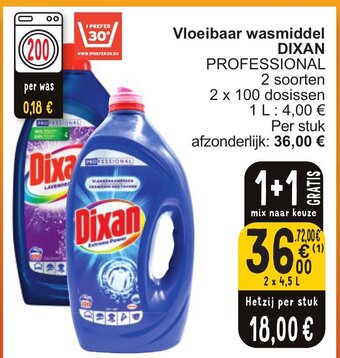 Cora Vloeibaar wasmiddel DIXAN aanbieding