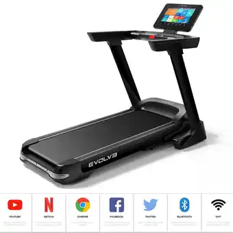 Decathlon Inklapbare loopband evolve fitness ht350tft - met modern entertainment console aanbieding