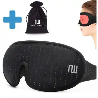 Decathlon Slaapmasker luxe - 100% verduisterend - 3d traagschuim - met opbergzakje aanbieding
