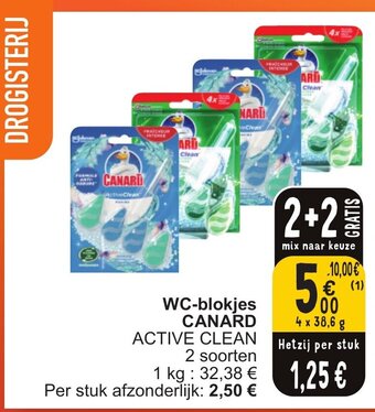 Cora WC-blokjes CANARD ACTIVE CLEAN aanbieding