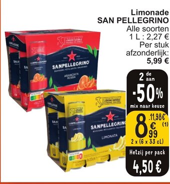 Cora Limonade SAN PELLEGRINO aanbieding