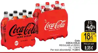 Cora COCA COLA REGULAR of ZERO aanbieding