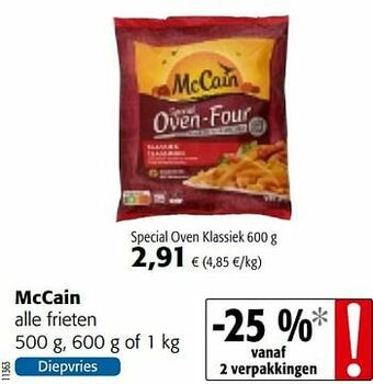 Colruyt Mccain alle frieten aanbieding