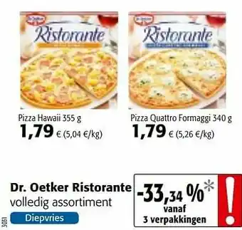 Colruyt Dr. oetker ristorante volledig assortiment aanbieding