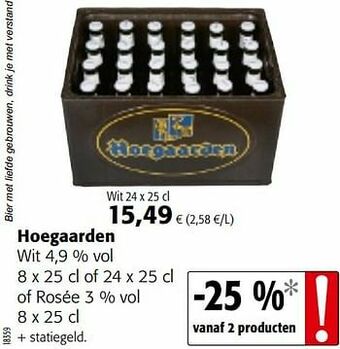 Colruyt Hoegaarden wit aanbieding