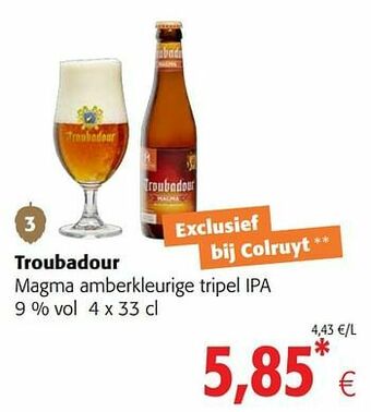Colruyt Troubadour magma amberkleurige tripel ipa aanbieding