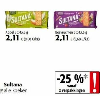 Colruyt Sultana alle koeken aanbieding