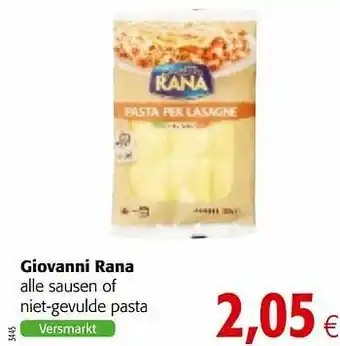 Colruyt Giovanni rana alle sausen of niet-gevulde pasta aanbieding
