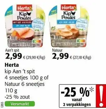 Colruyt Herta kip aan ‘t spit of natuur aanbieding