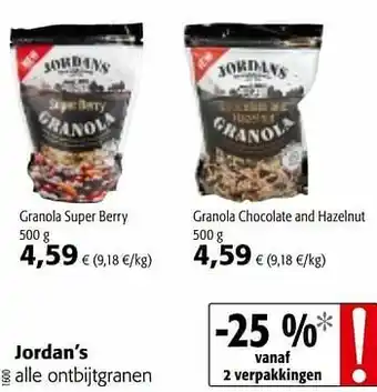 Jordan’s alle ontbijtgranen