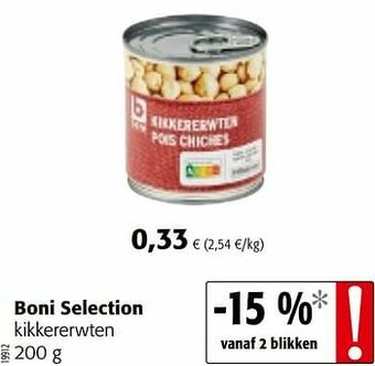 Colruyt Boni selection kikkererwten aanbieding