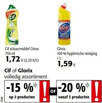 Colruyt Cif schuurmiddel citrus aanbieding